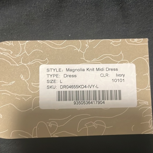 MESHKI Magnolia Knit Midi Dress - Ivory L - Picture 9 of 9